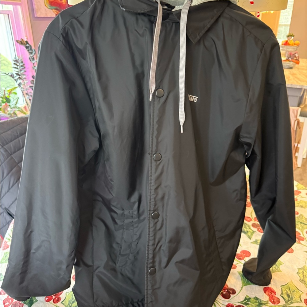 Vans Men's Black Windbreaker Jacket
